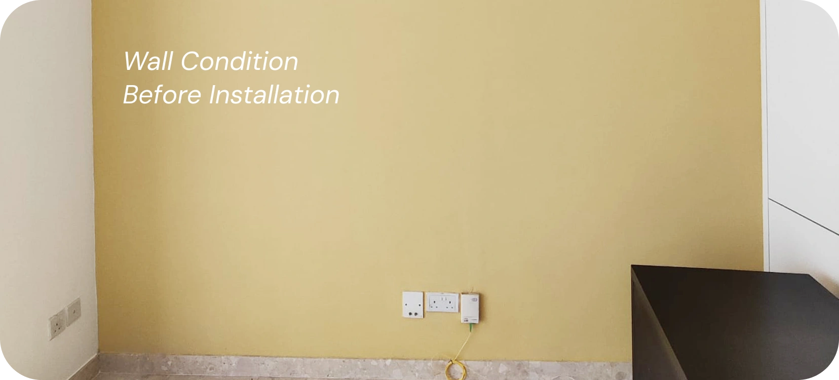 Wall Condition Before Install Wallpaper